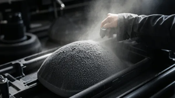 Sandblast powder work