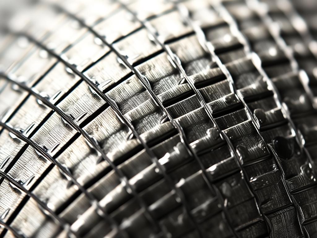Close-up of diamond knurling pattern on a metal component