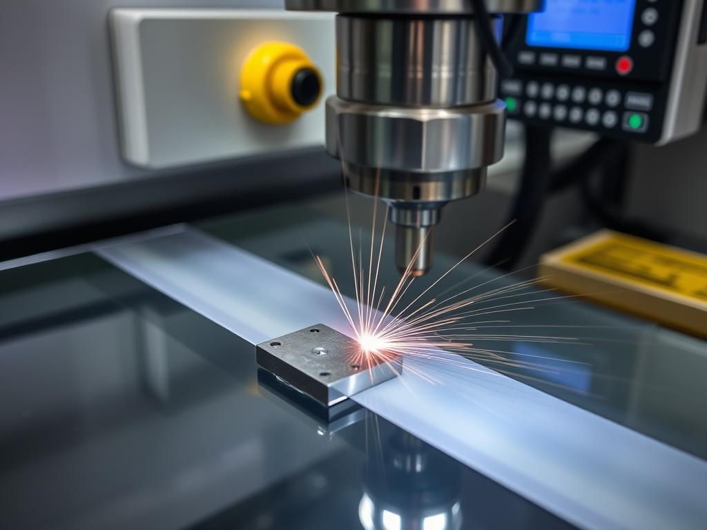 Wire EDM machine cutting a complex metal part with precision