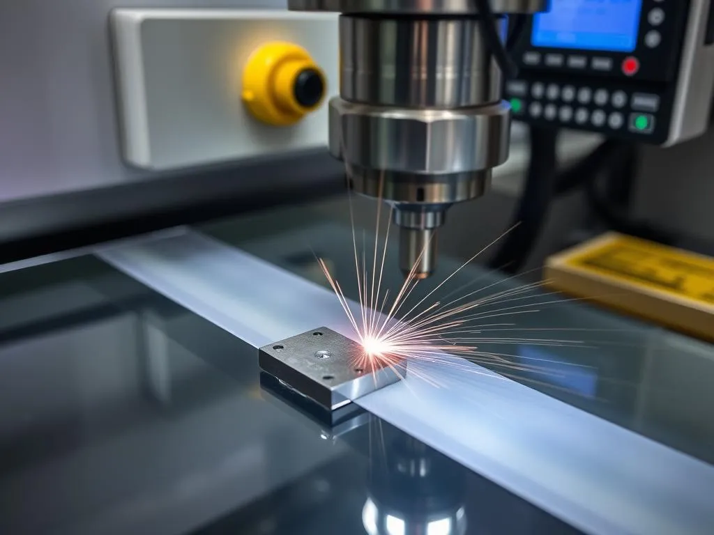 Wire EDM machine cutting a complex metal part with precision