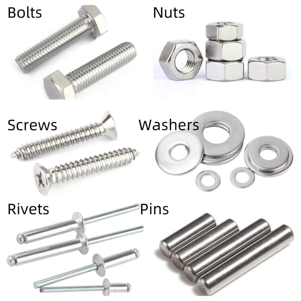 Images of Bolts, Nuts, Screws, Washers, Rivets, Rivets, Pins