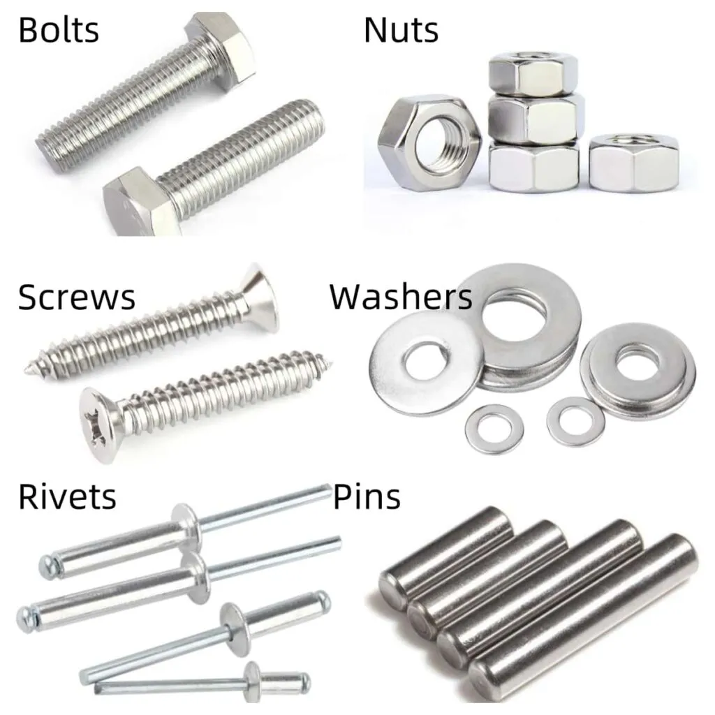 Images of Bolts, Nuts, Screws, Washers, Rivets, Rivets, Pins
