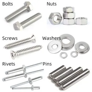 Images of Bolts, Nuts, Screws, Washers, Rivets, Rivets, Pins