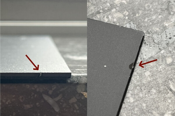 Deformation Or Partial Breakage Of The Plate Edge