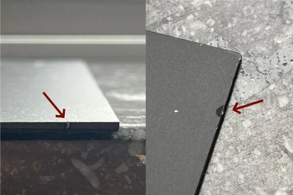 Deformation Or Partial Breakage Of The Plate Edge